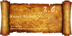 Kazal Olivér névjegykártya