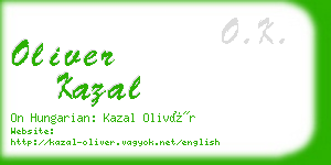 oliver kazal business card